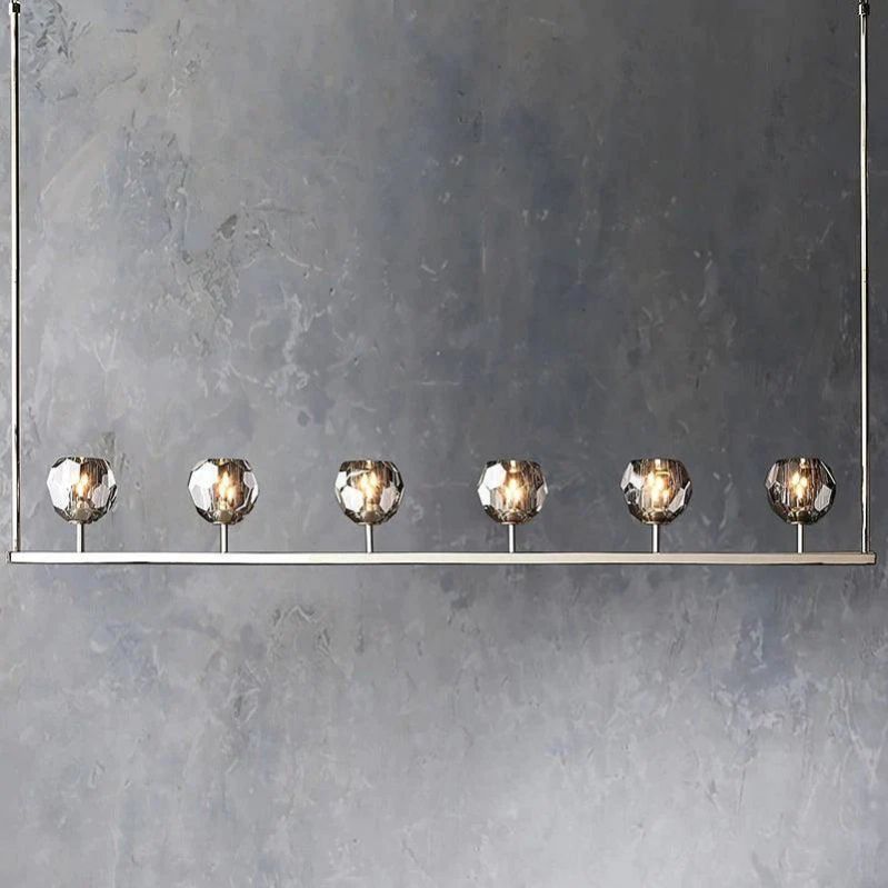 Cristal Glass Linear Chandelier 60" - detail 10