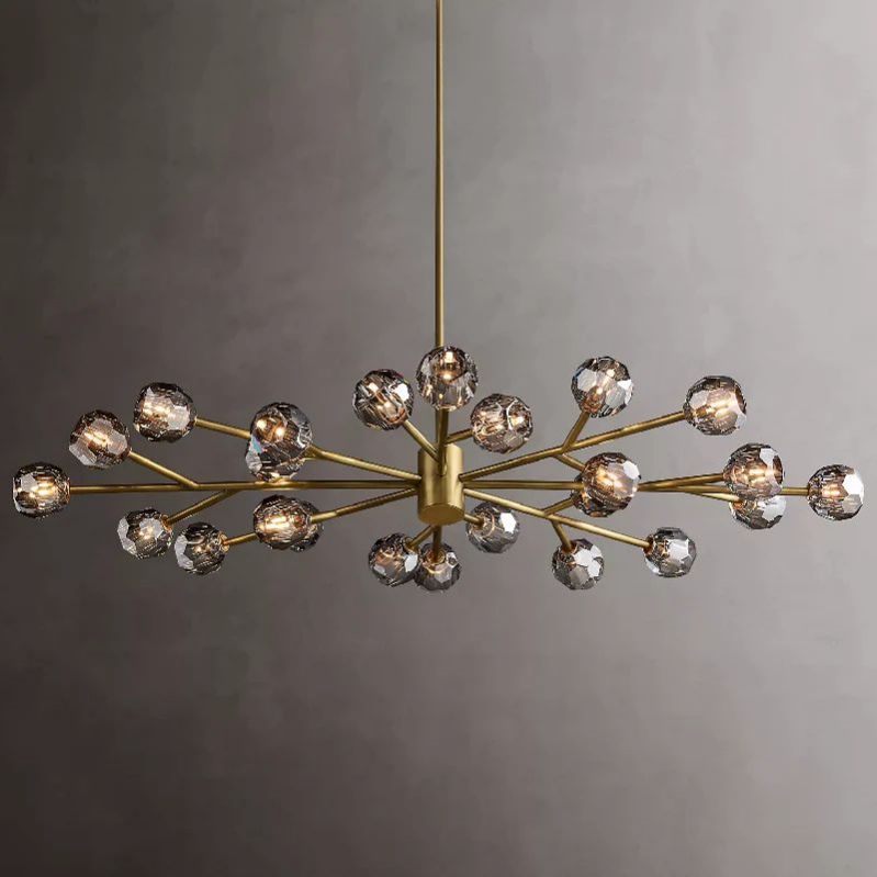 Cristal Glass Oval Chandelier 72" - detail 2