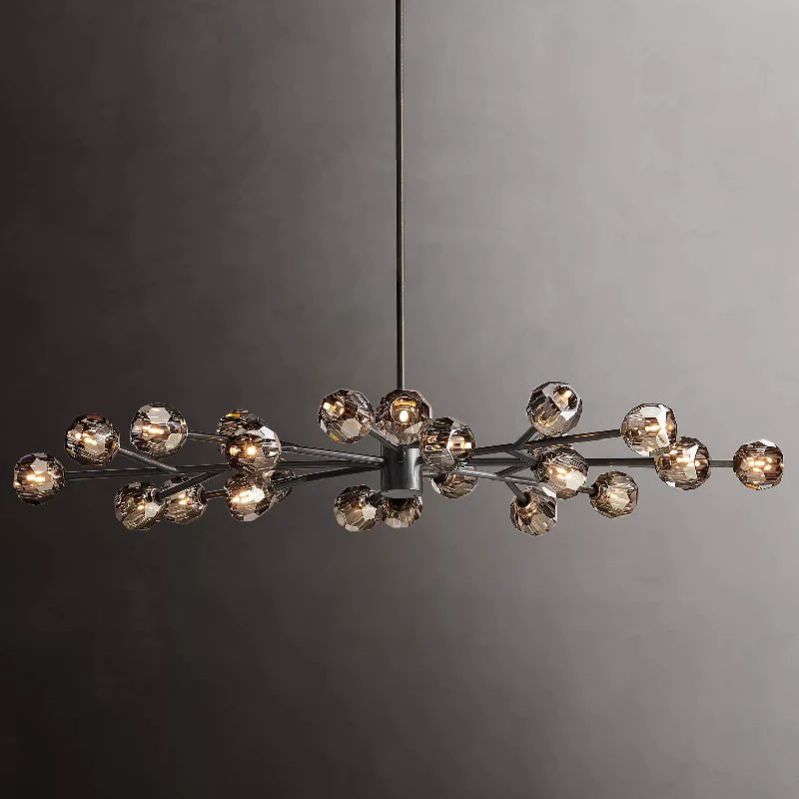 Cristal Glass Oval Chandelier 72" - detail 5