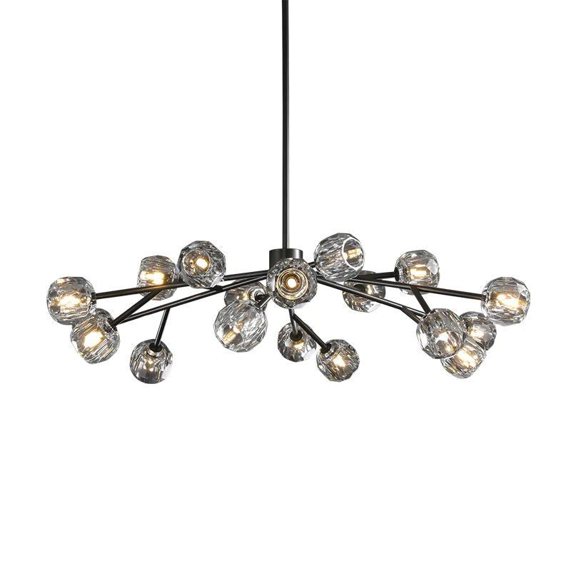 Cristal Glass Round Chandelier 48" - detail 4