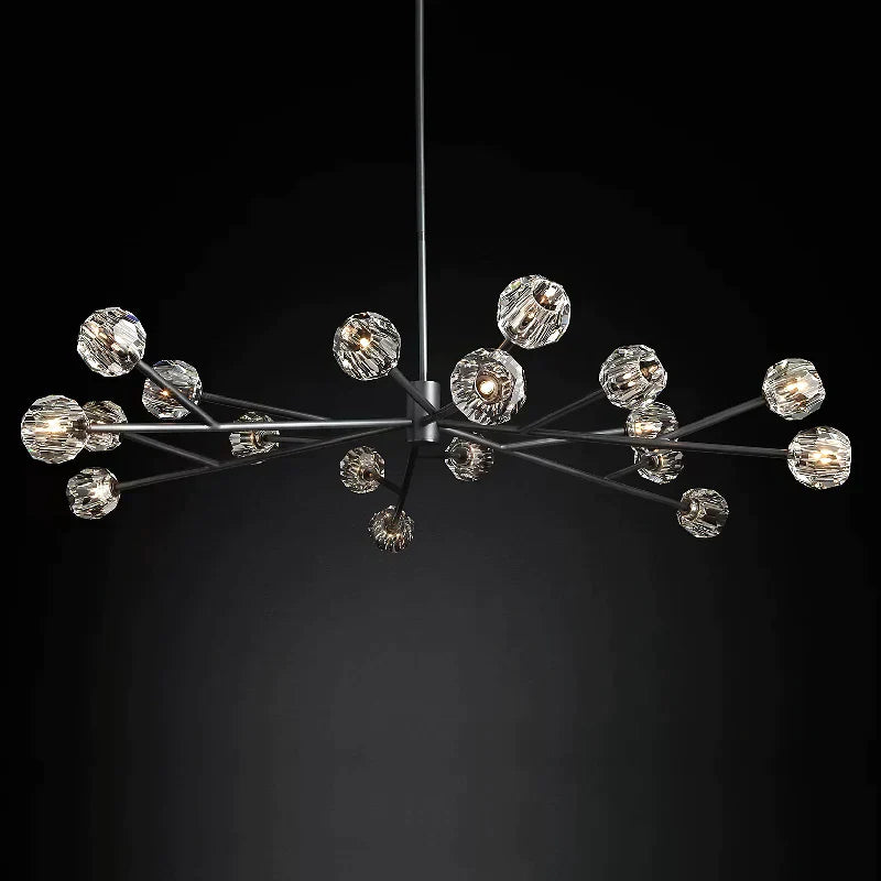 Cristal Glass Round Chandelier 72" - detail 2