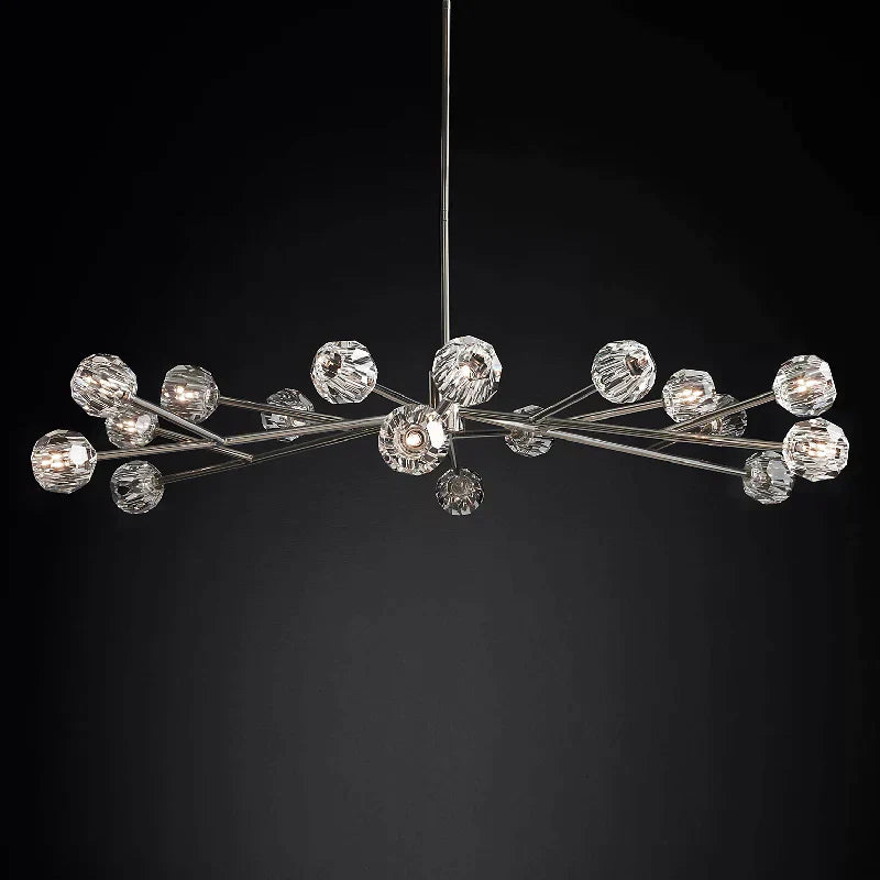 Cristal Glass Round Chandelier 72" - detail 6