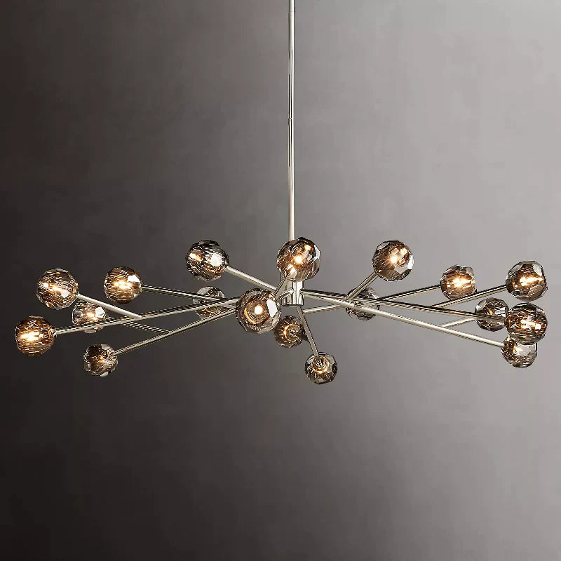 Cristal Glass Round Chandelier 72" - detail 7