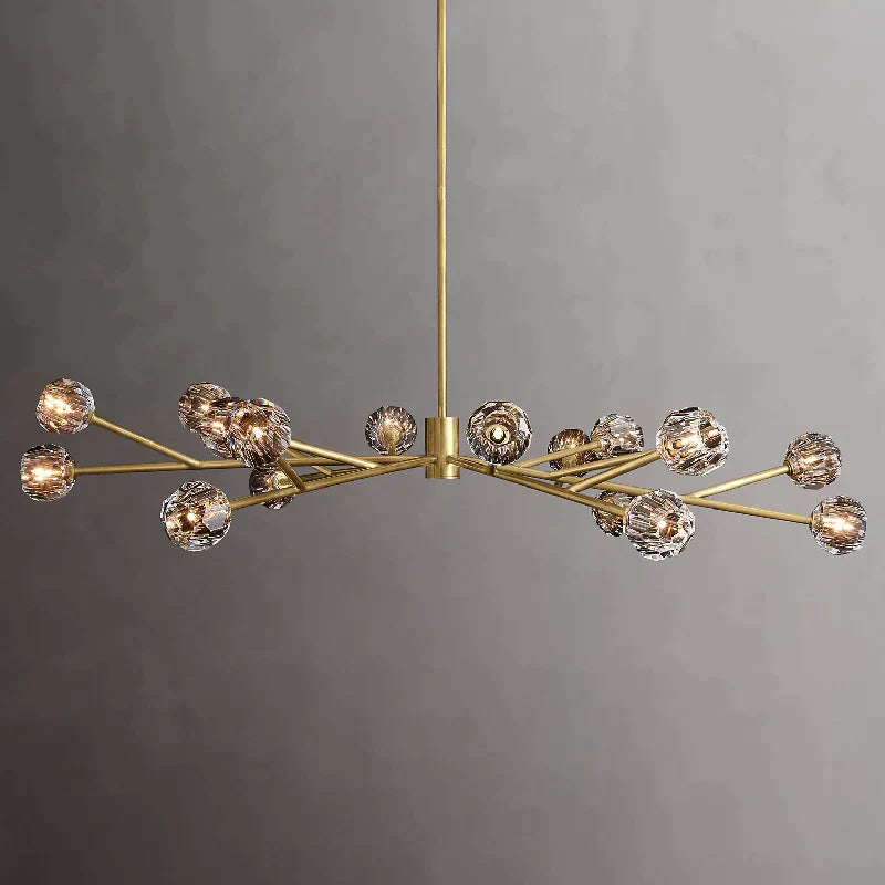 Cristal Glass Round Chandelier 72" - detail 4