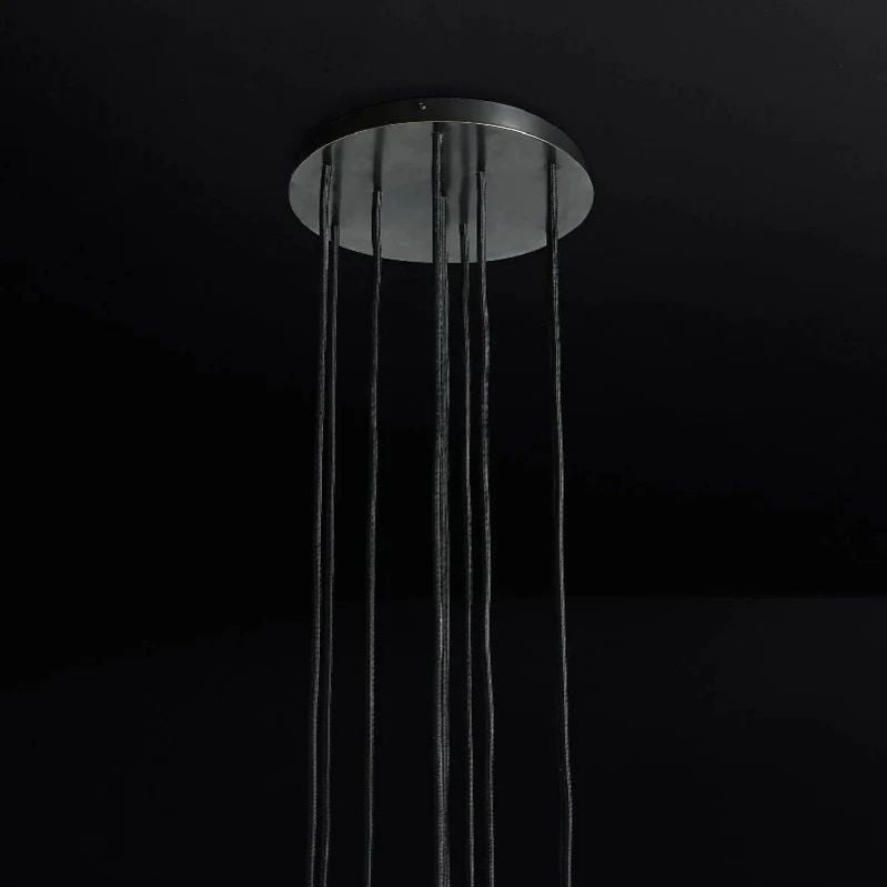 Cristal Glass Round Cluster Chandelier 14" - detail 12