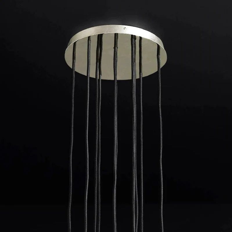 Cristal Glass Round Cluster Chandelier 14" - detail 13