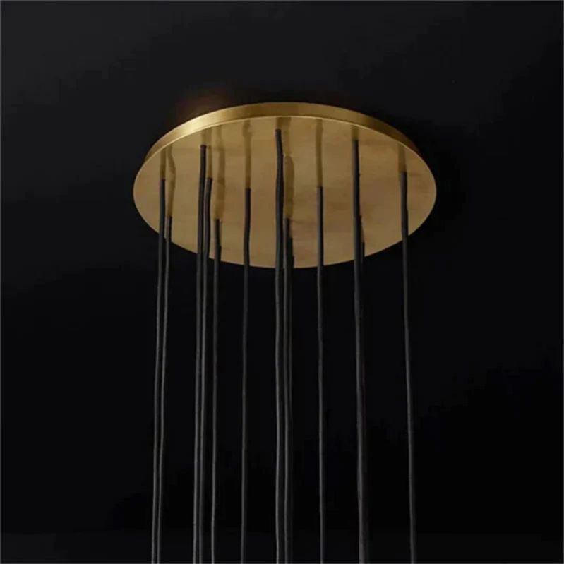 Cristal Glass Round Cluster Chandelier 14" - detail 11
