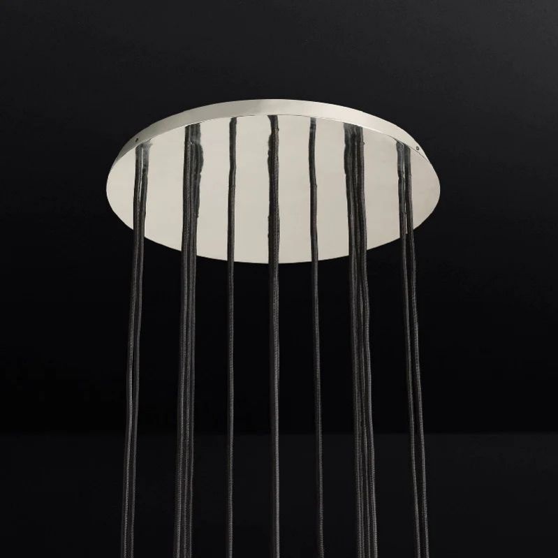 Cristal Glass Round Cluster Chandelier 19" - detail 12
