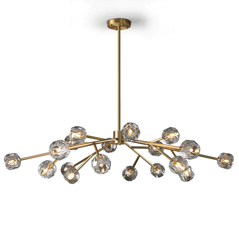 Cristal Glass Round Chandelier 60" - detail 6