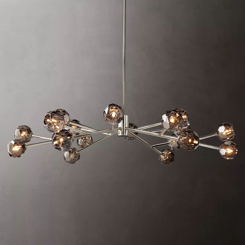 Cristal Glass Round Chandelier 60" - detail 11