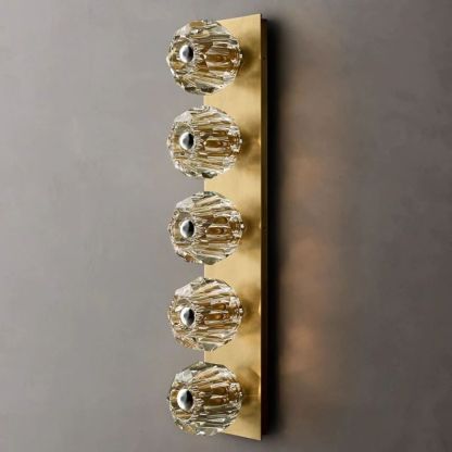 Cristal Clear Glass Double Grand Wall Sconce Clear Glass Linear Grand 