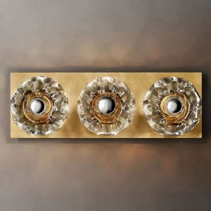 Cristal  Clear Glass Linear Short Wall Sconce