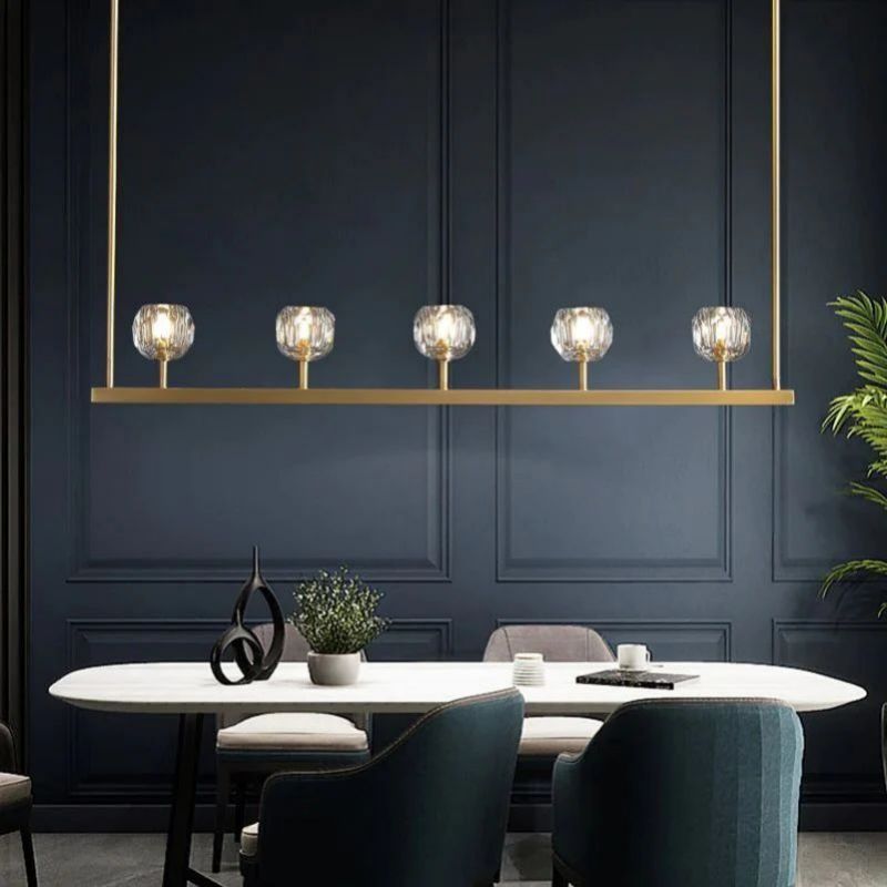Cristal Glass Linear Chandelier 48 inch main view