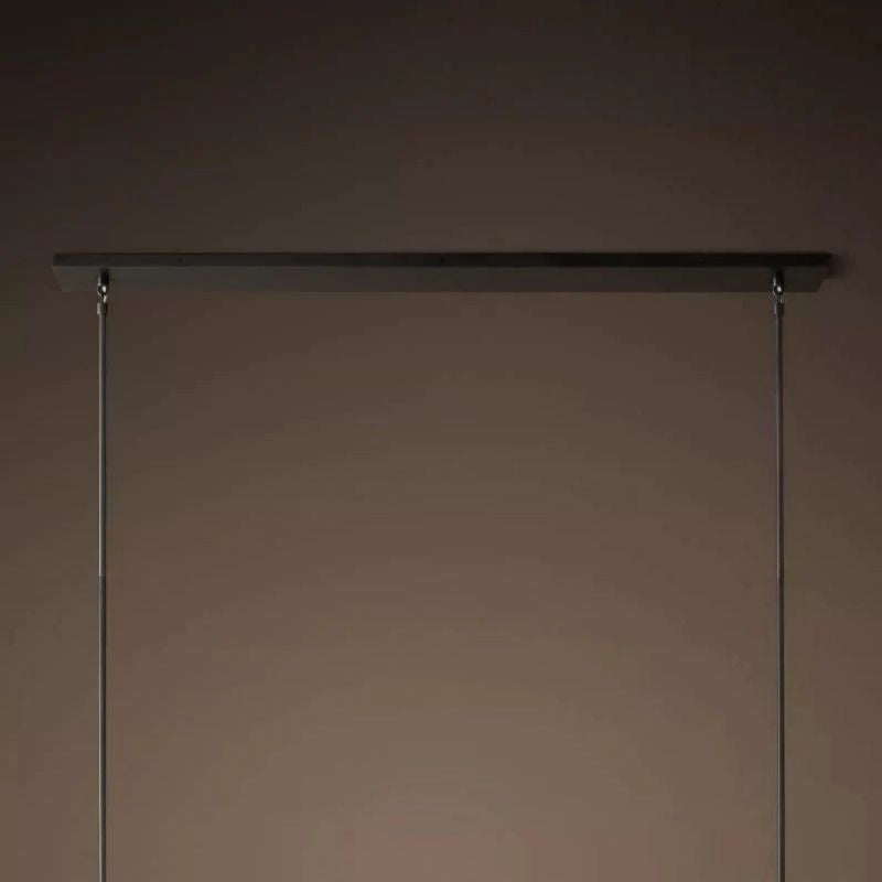 Cristal Glass Linear Chandelier 48 inch detail view