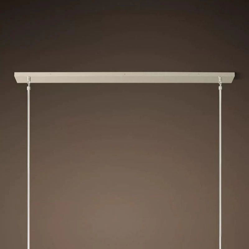 Cristal Glass Linear Chandelier 48 inch detail view