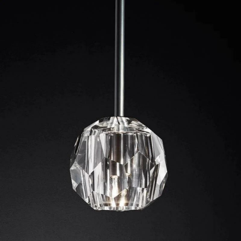Cristal Glass Rod Pendant angled view