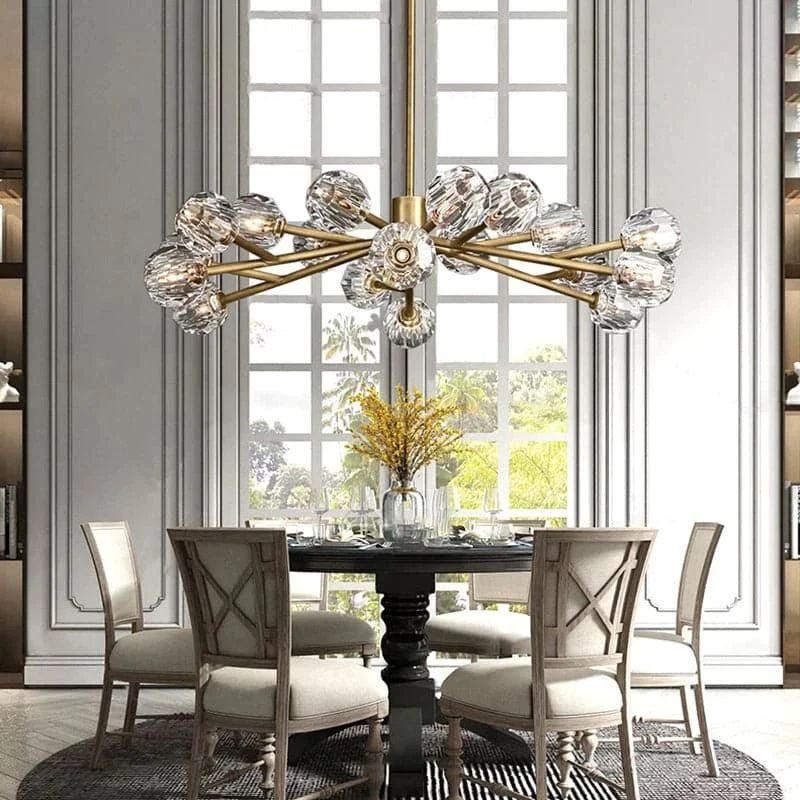 Cristal Glass Round Chandelier 36 inch main view