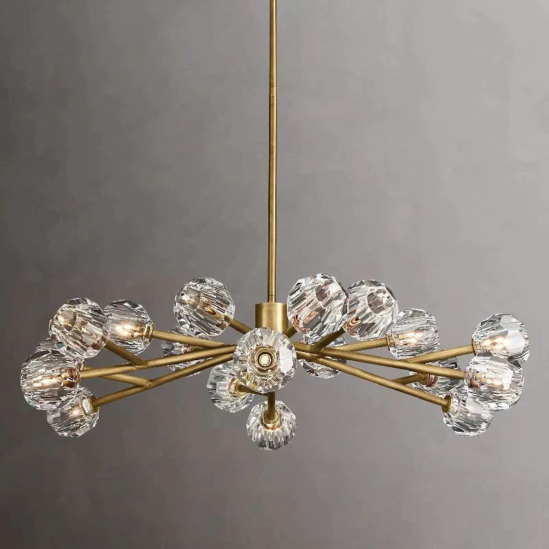 Cristal Glass Round Chandelier 48 inch main view