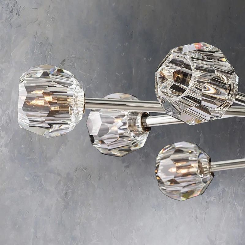 Cristal Glass Round Chandelier 72 inch detail view