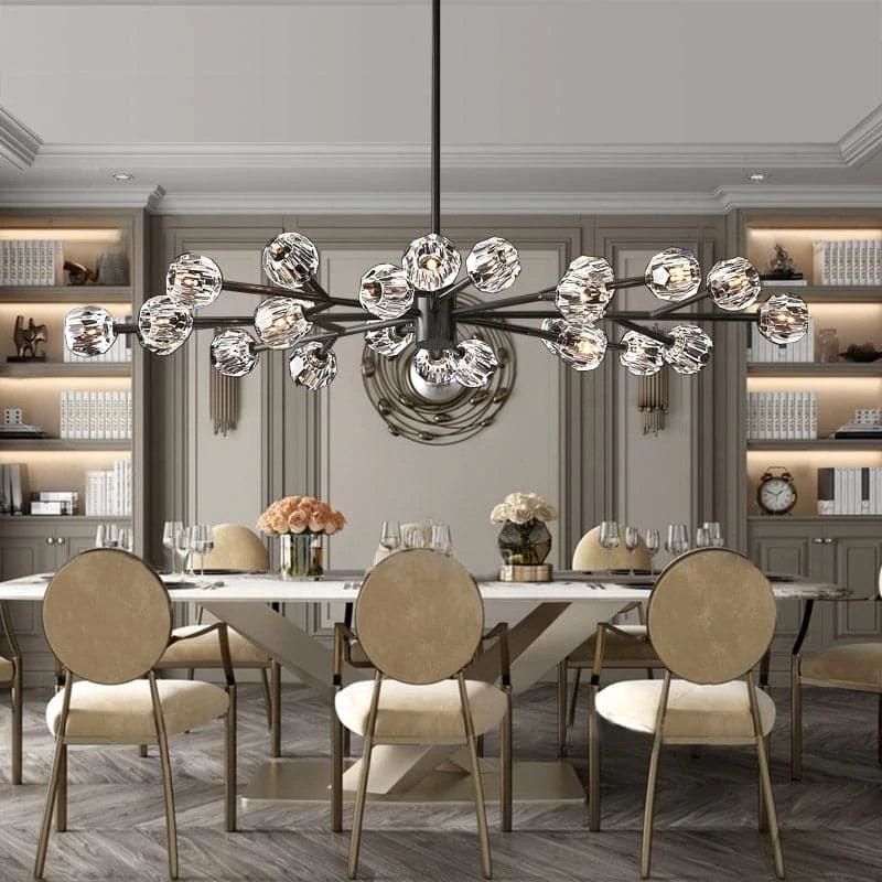 Cristal Glass Round Chandelier 72 inch detail view
