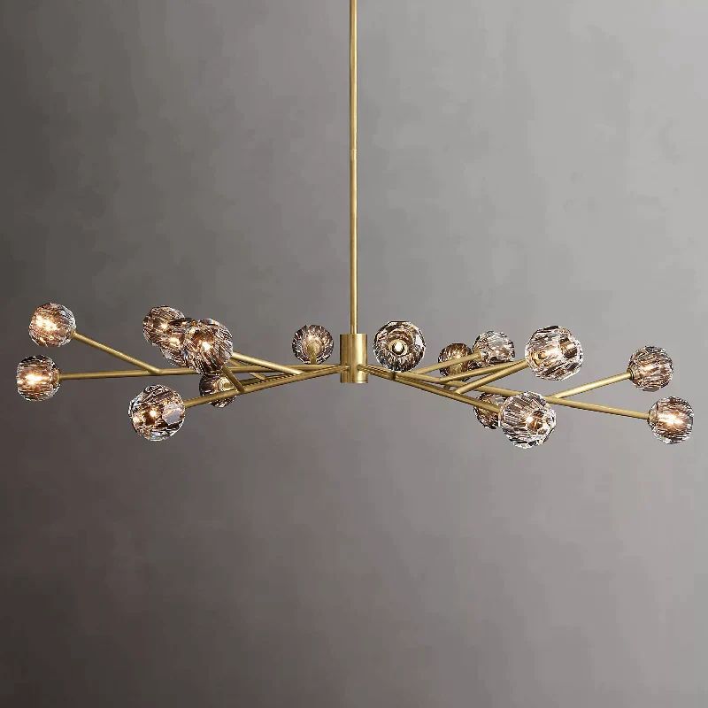 Cristal Glass Round Chandelier 72 inch main view