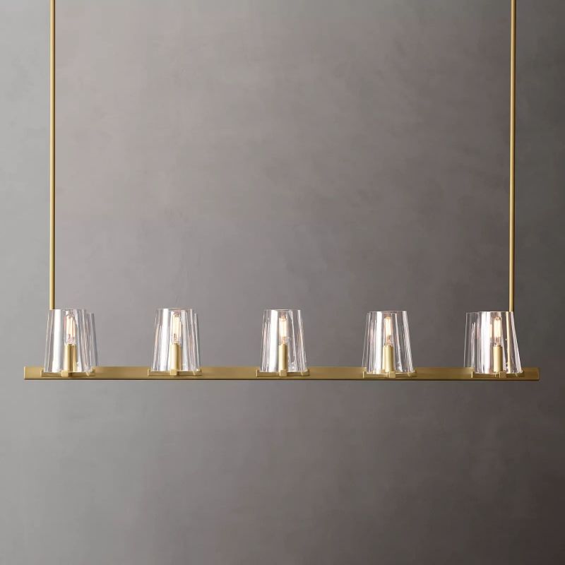 Kuseau Glass Linear Chandelier 49" - detail 4
