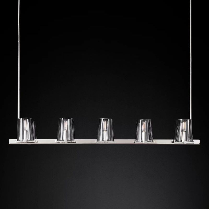 Kuseau Glass Linear Chandelier 49" - detail 6