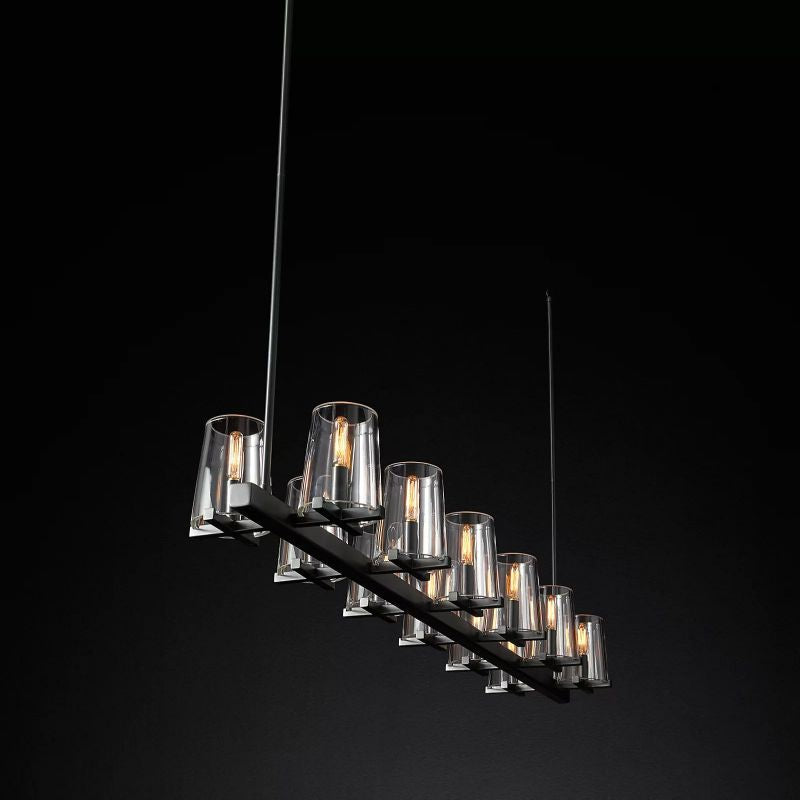 Kuseau Glass Linear Chandelier 60" - detail 5