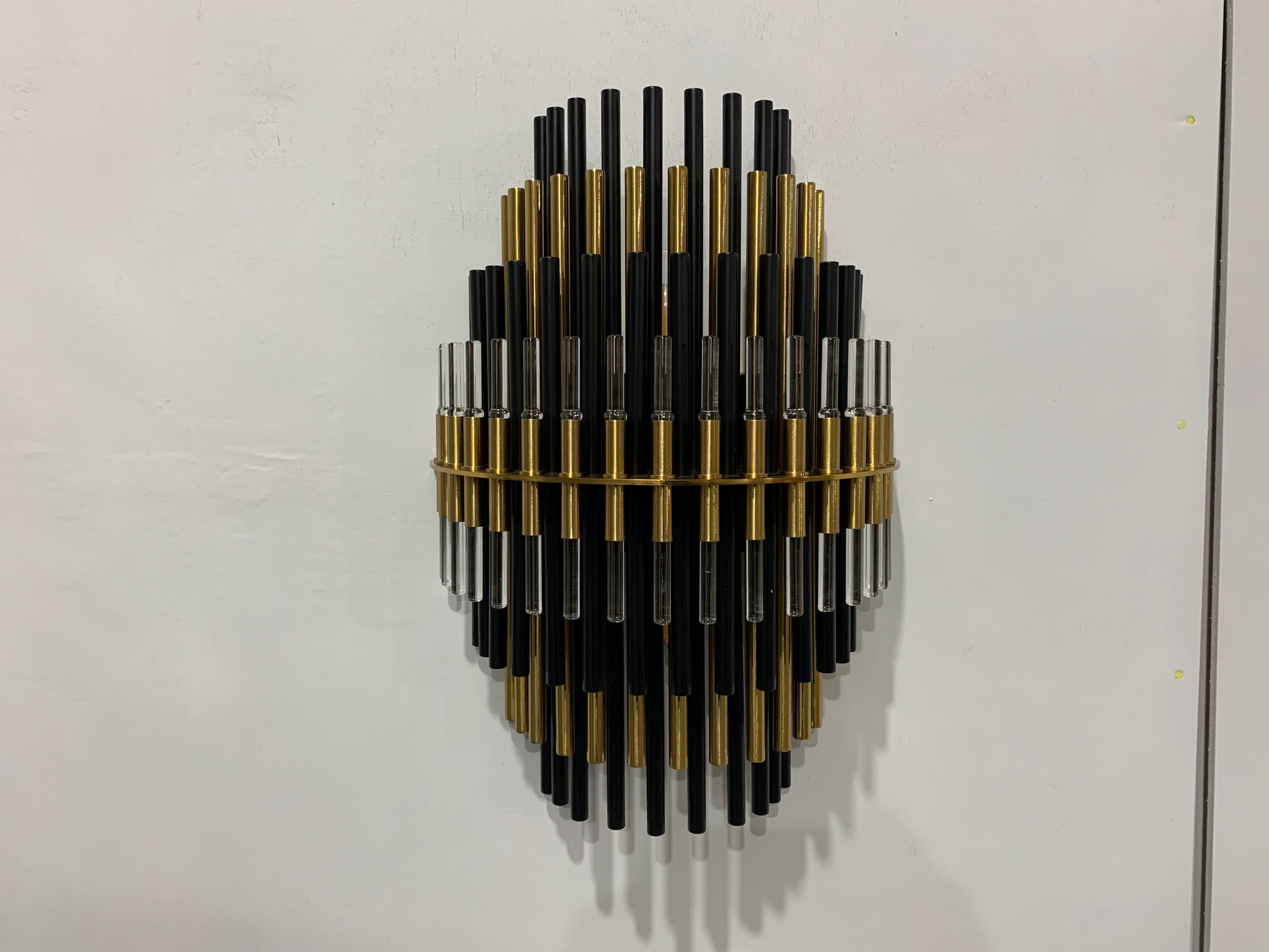 Sturdy Industrial Metal Tubes Wall Sconce - product detail 2