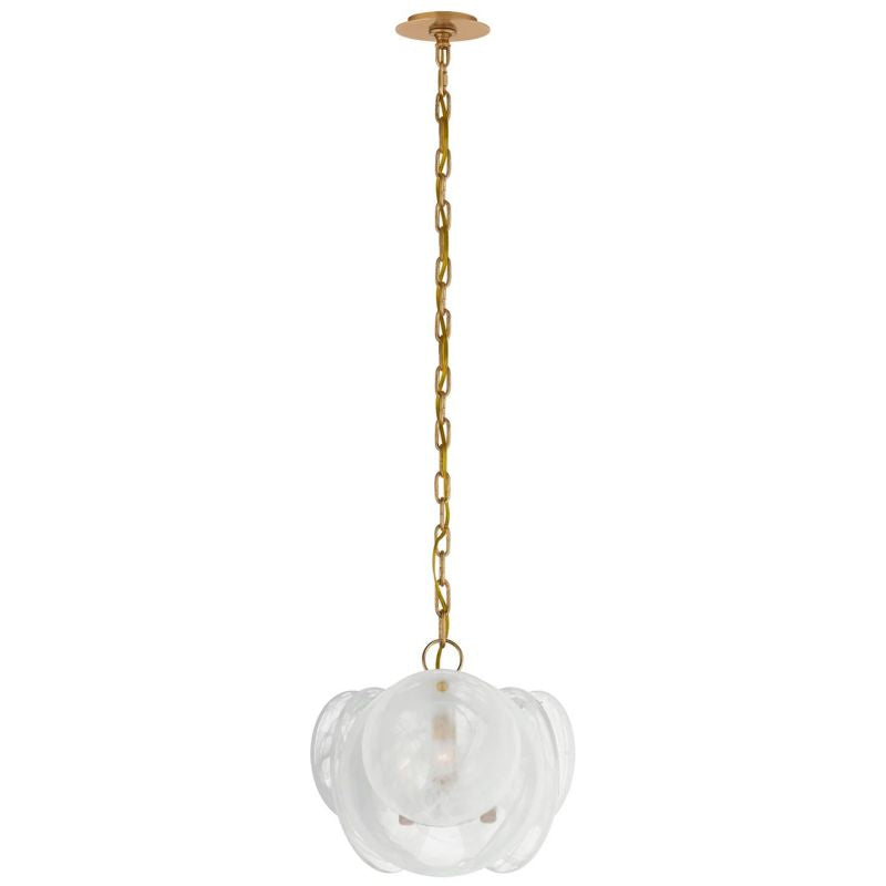 Loire Petite Chandelier in glass and brass
