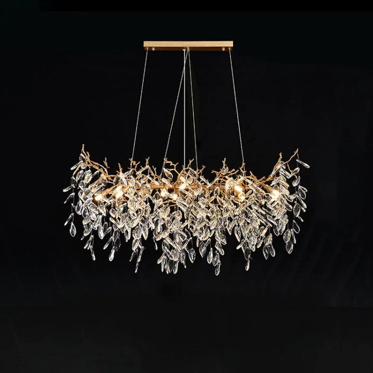 Lorna Linear Gold Chandeliers Tree Branch Kitchen - detail 3