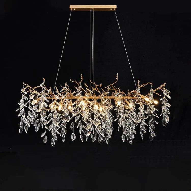 Lorna Linear Gold Chandeliers Tree Branch Kitchen - detail 5