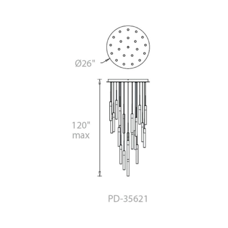 Magic Multi Chandelier with Crystal Shades(21-Light) - product detail 4
