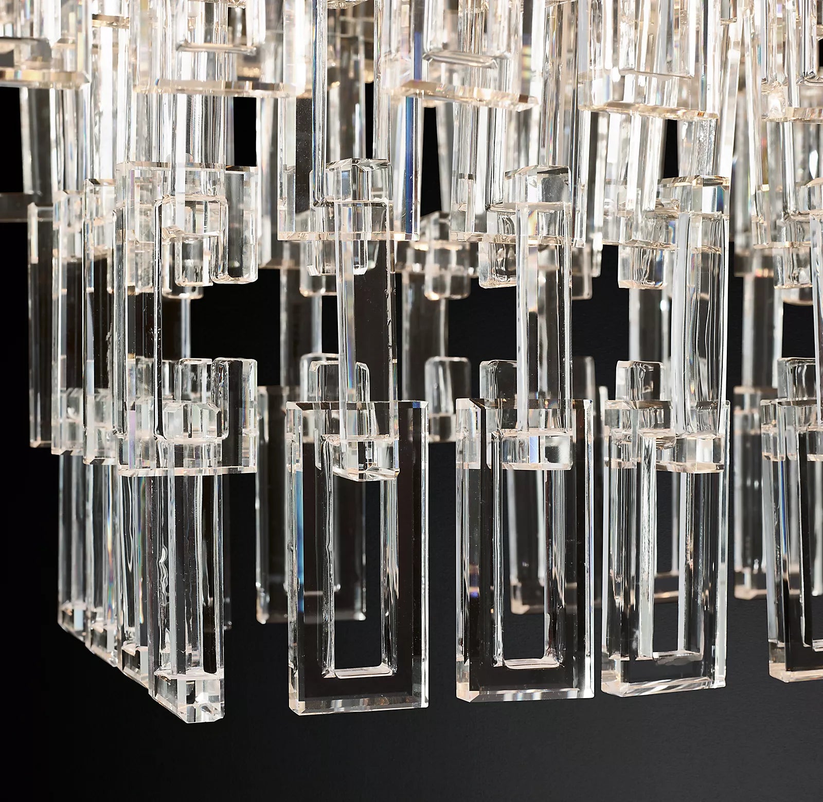 Miranda 4-Tier Rectangular Chandelier 72" - detail 11