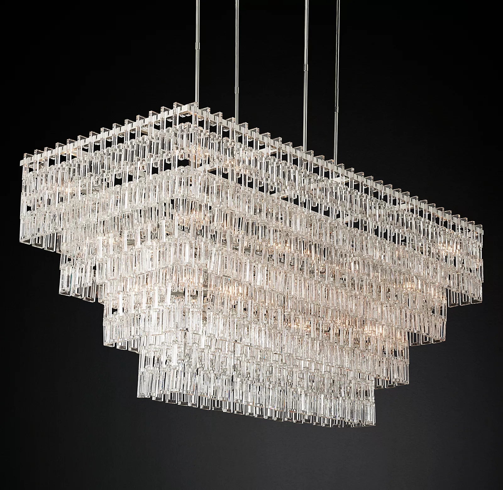 Miranda 4-Tier Rectangular Chandelier 72" - detail 6