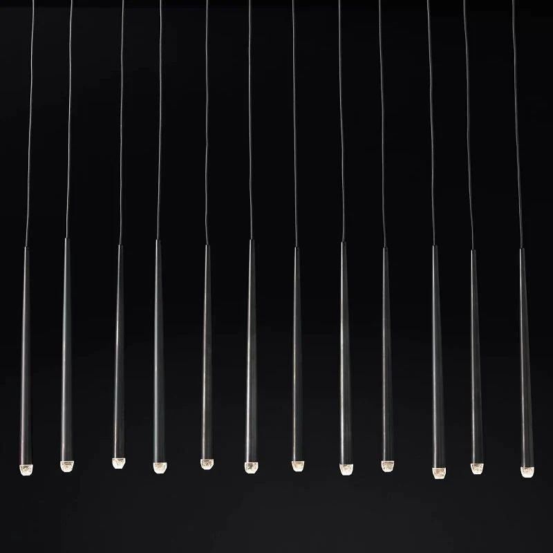 Lucas Modern Linear Chandelier 60 inch detail view