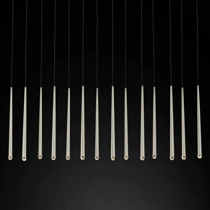 Lucas Modern Linear Chandelier 72 inch angled view
