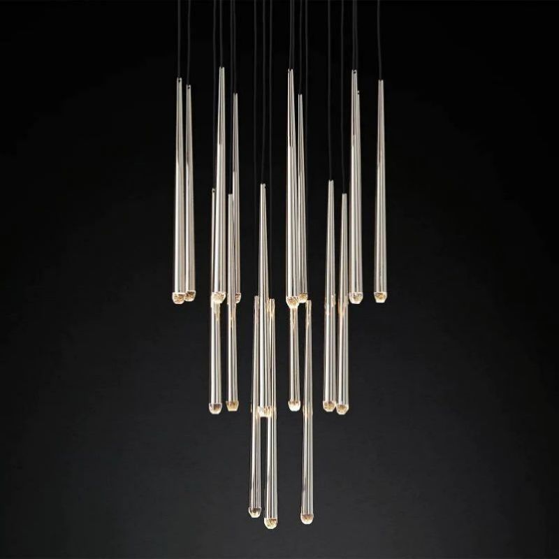 Lucas Modern Round Chandelier 30 inch angled view