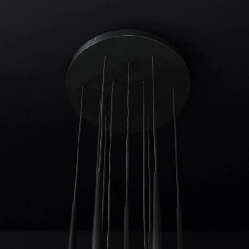 Lucas Modern Round Chandelier 18 inch detail view