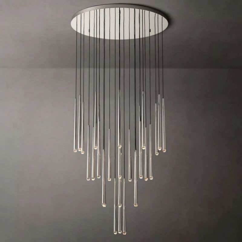 Lucas Modern Round Chandelier 48 inch angled view