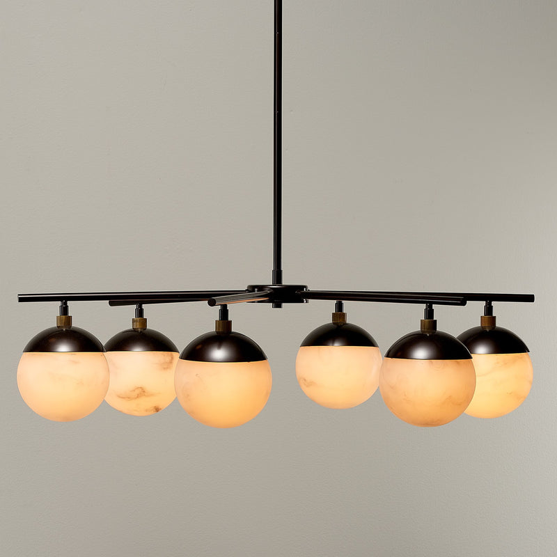 Metro Alabaster 6-Light Chandelier