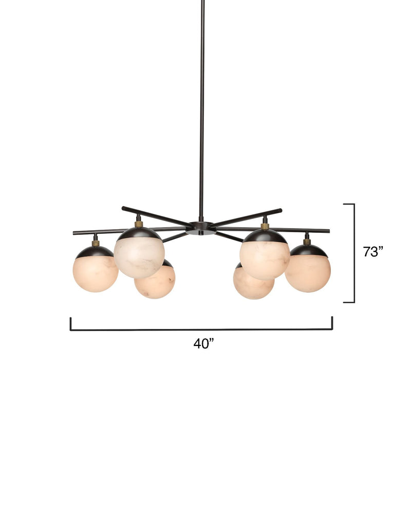 Metro Alabaster 6-Light Chandelier - detail 5