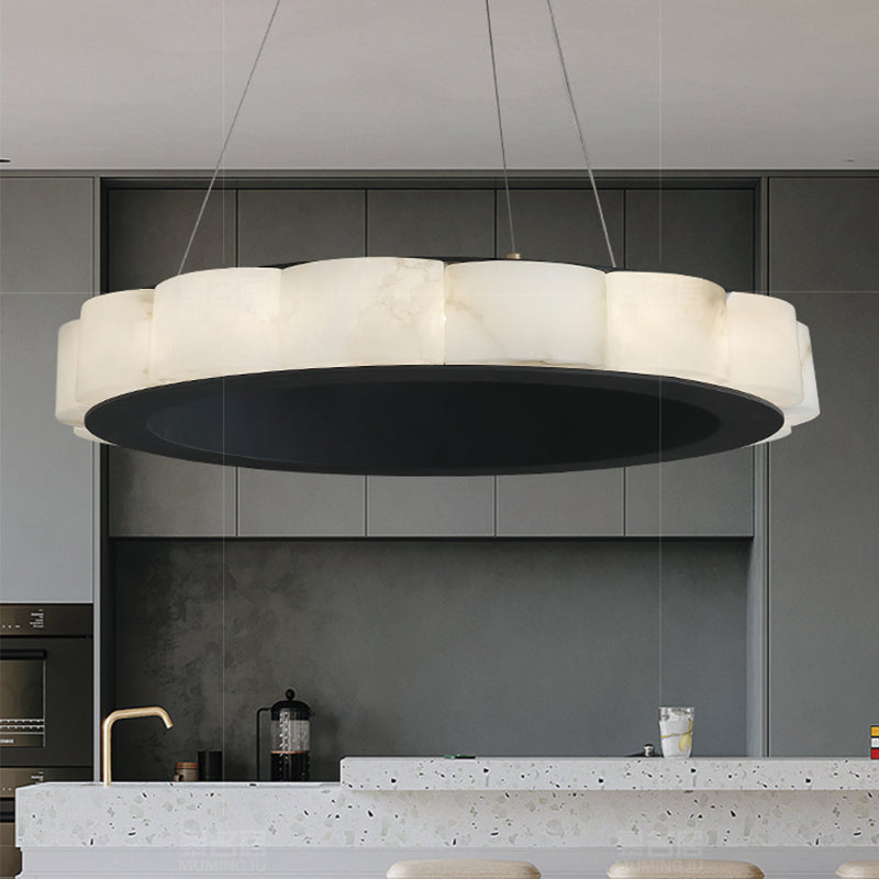 Moden Alabaster Round Chandelier Black - detail 3