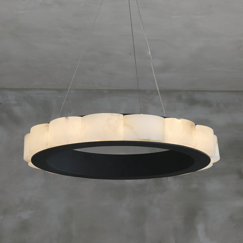 Moden Alabaster Round Chandelier Black - detail 5