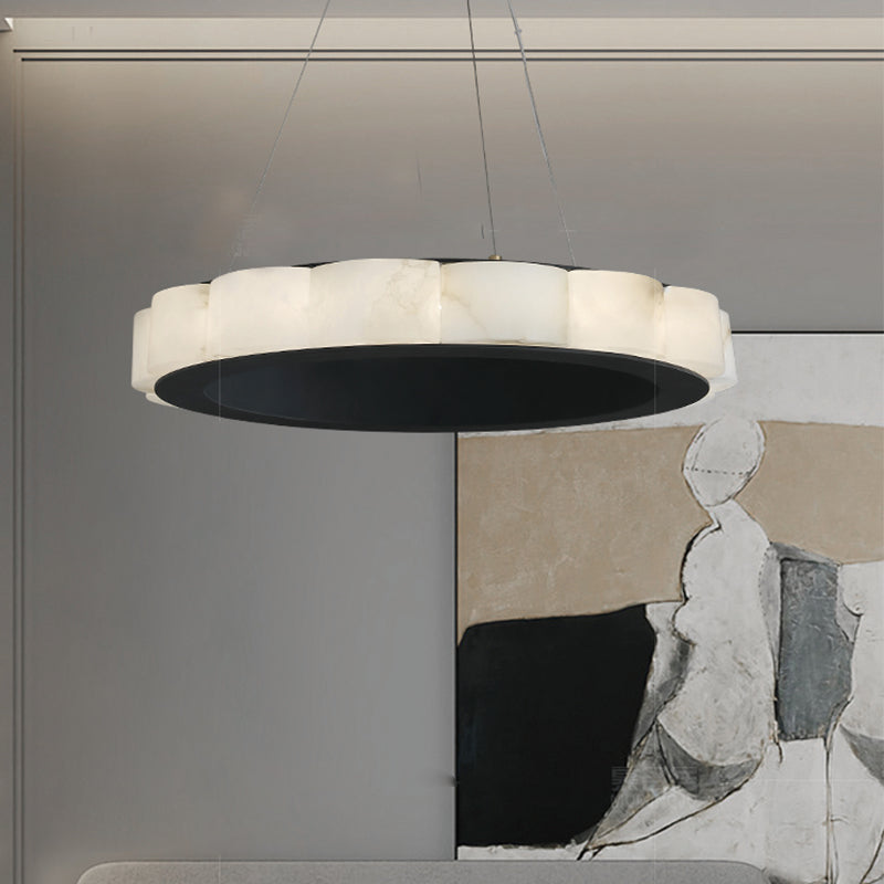Moden Alabaster Round Chandelier Black - detail 7