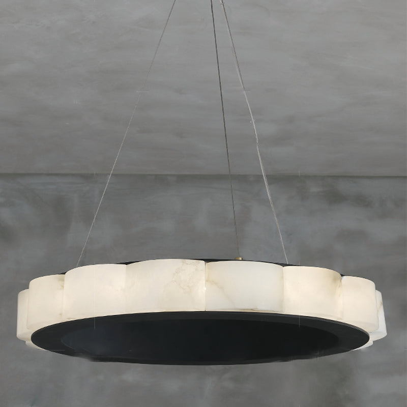 Moden Alabaster Round Chandelier Black - detail 8