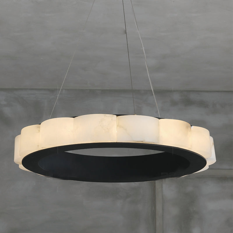 Moden Alabaster Round Chandelier Black - detail 9