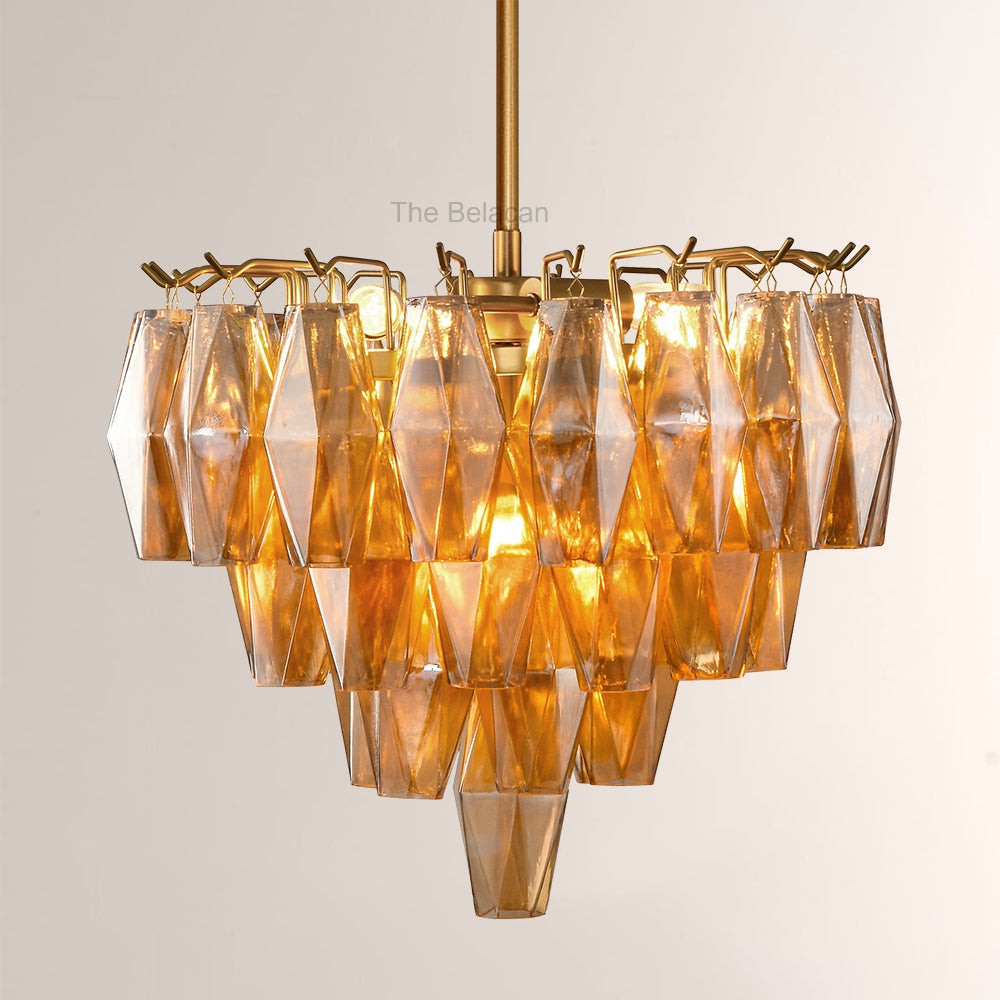 Modern Chara Round Chandelier 20" in glass