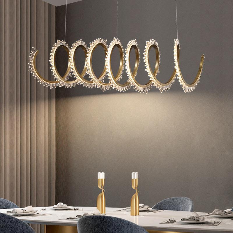 Modern Spiral Crystal Chandelier for Dining Room - product detail 4