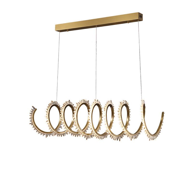 Modern Spiral Crystal Chandelier for Dining Room - product detail 5